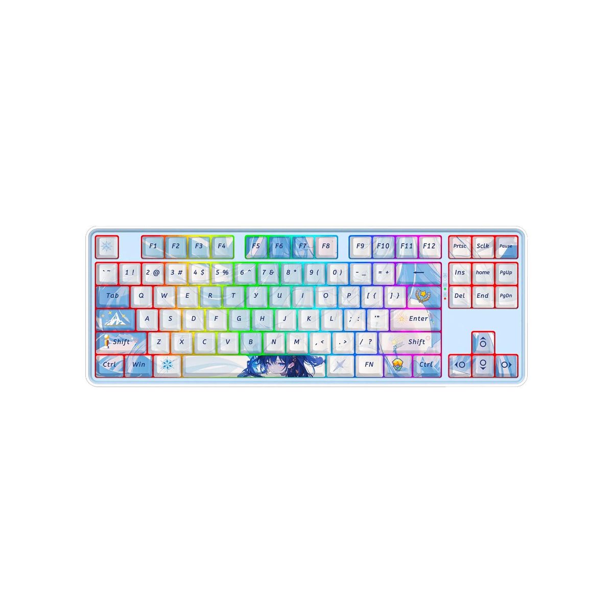 REDRAGON - Teclado Gamer Redragon Star Blade Pro Wireless Us K707Ak Blue Anime