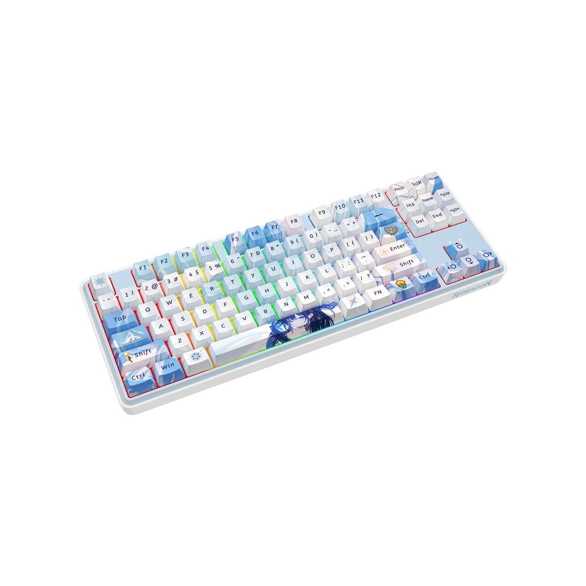 REDRAGON - Teclado Gamer Redragon Star Blade Pro Wireless Us K707Ak Blue Anime