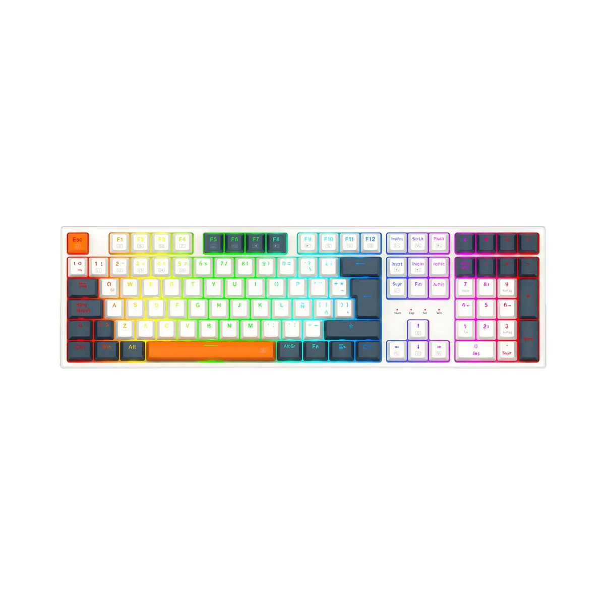 REDRAGON - Teclado Gamer Redragon Trundle K668Wbo Rgb Spanish