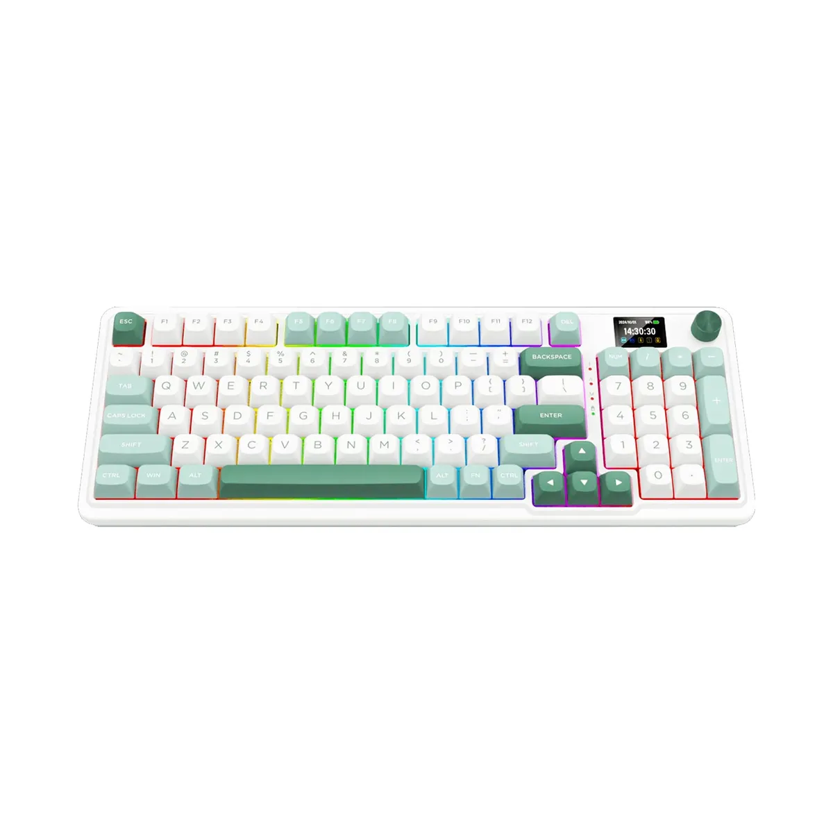 REDRAGON - Teclado Gamer Redragon Galatin Pro Rgb Wireless Us K719Wg WhiteGreen