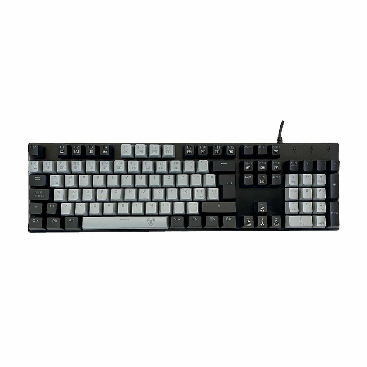 T-DAGGER - Teclado Gamer T-Dagger Naxox Rainbow T-Tgk310-Gw-Sp Grey Red Switch