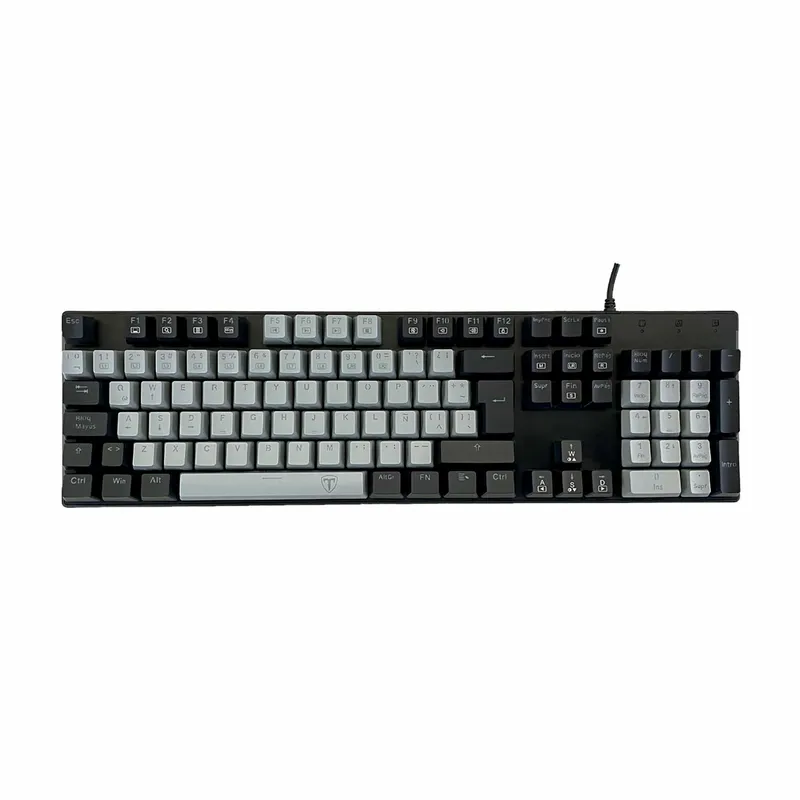 T-DAGGER - Teclado Gamer T-Dagger Naxox Rainbow T-Tgk310-Gw-Sp Grey Red Switch