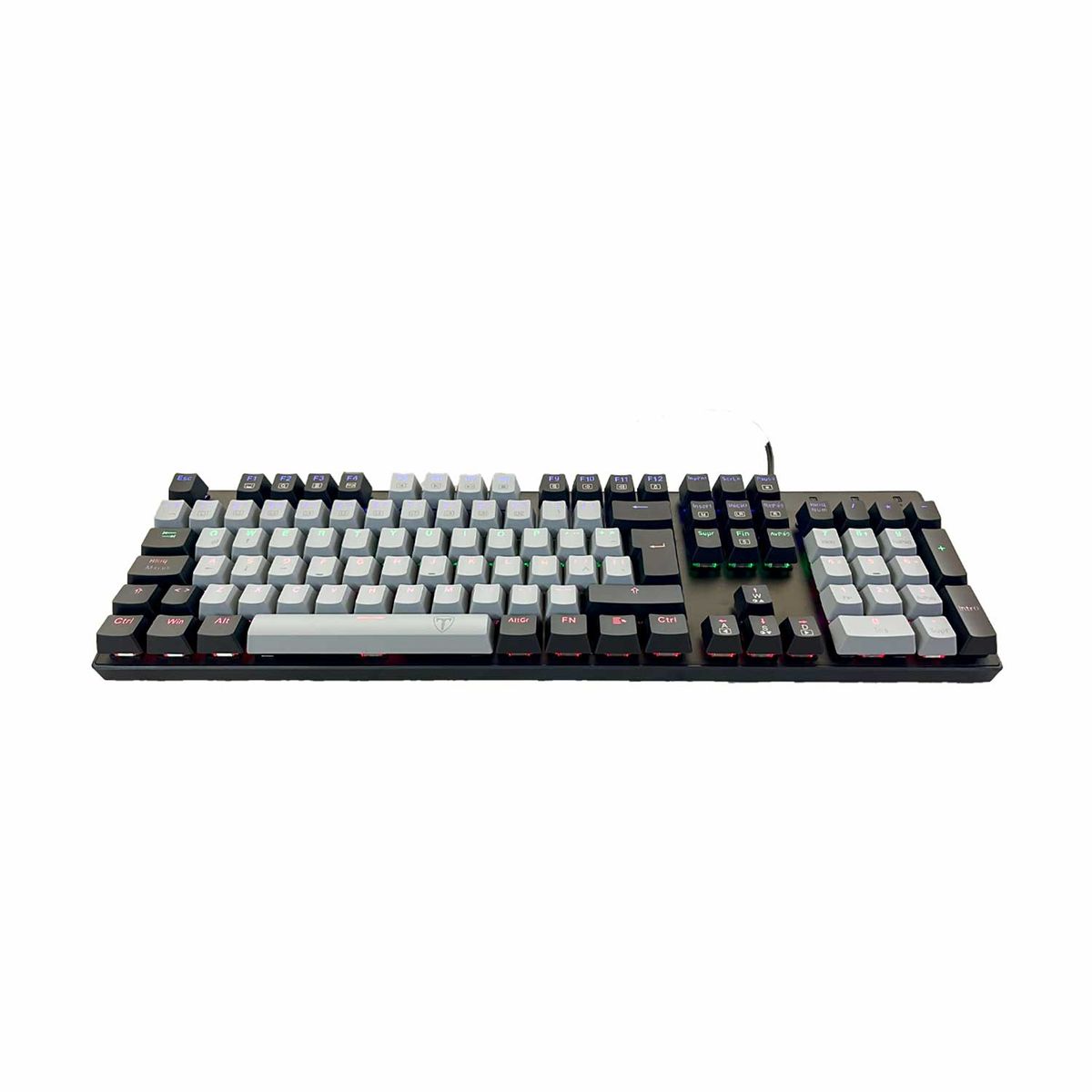 T-DAGGER - Teclado Gamer T-Dagger Naxox Rainbow T-Tgk310-Gw-Sp Grey Red Switch