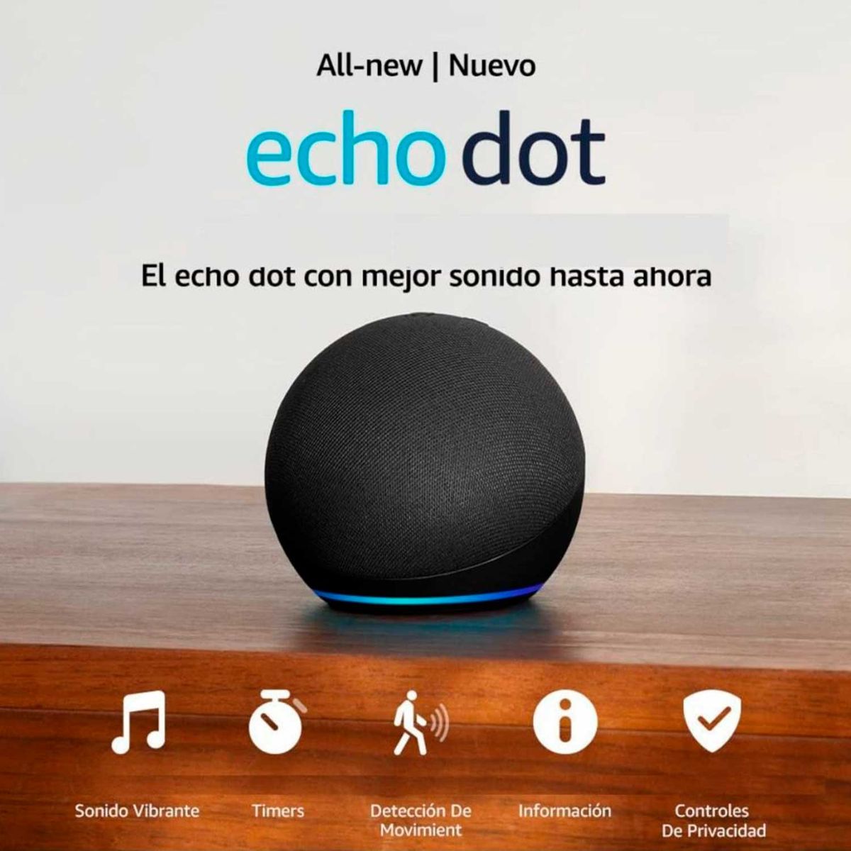 AMAZON - Parlante Inteligente Amazon Alexa Echo Dot de 5ª generación C2N6L4 Negro
