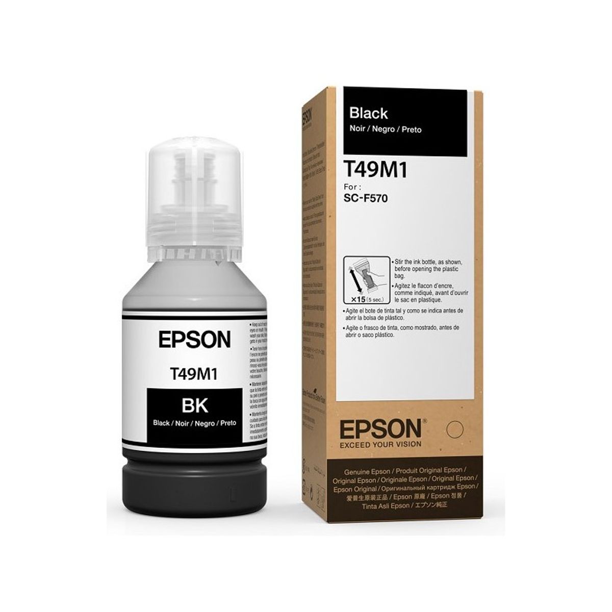 EPSON - Botella de tinta Epson T49M120 en color negro