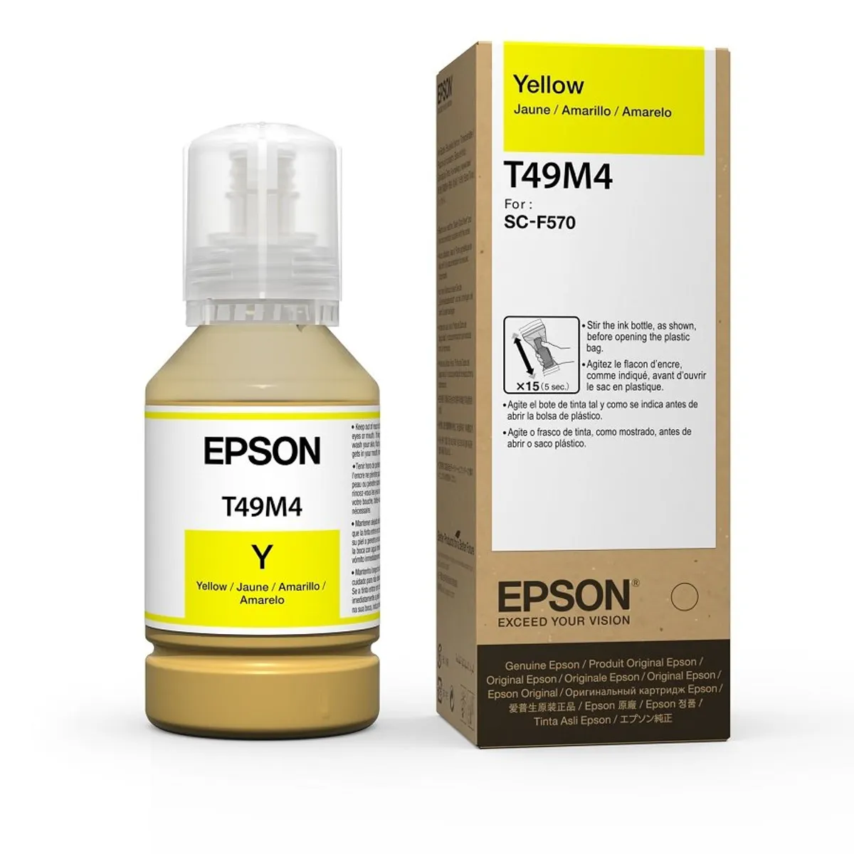 EPSON - Botella de tinta Epson T49M420 en color amarillo