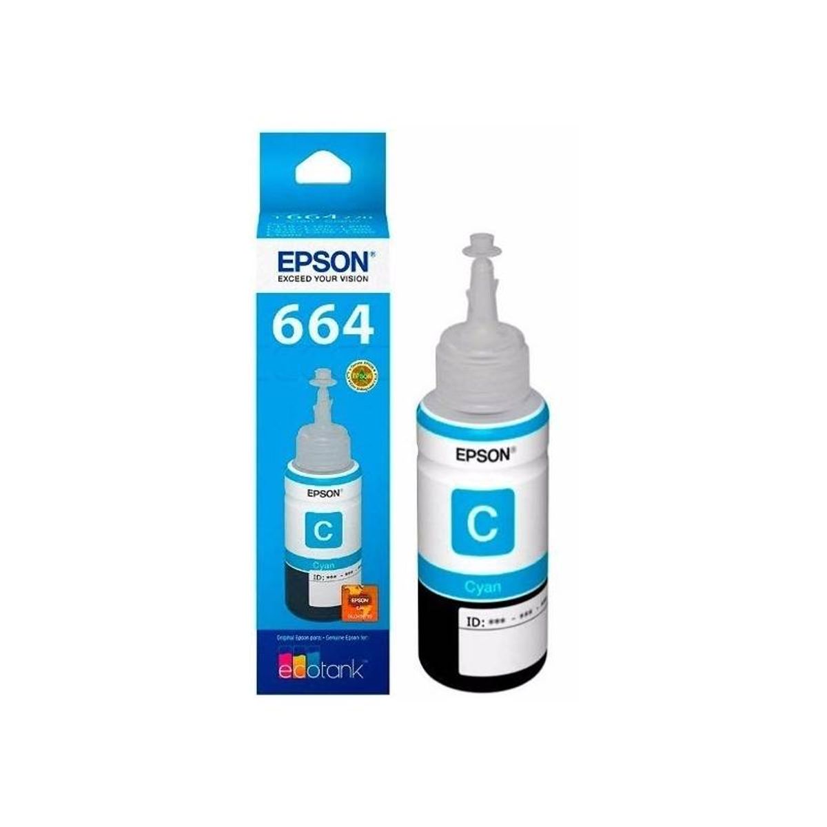 EPSON - Botella de tinta Epson T664220-AL en color cian