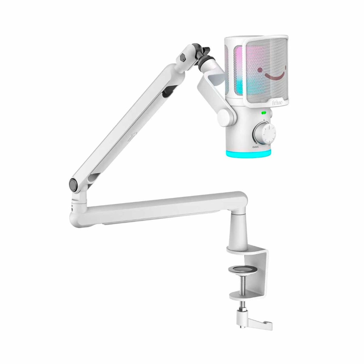 FIFINE - Microfono Gamer Fifine Tam6 Con Brazo White