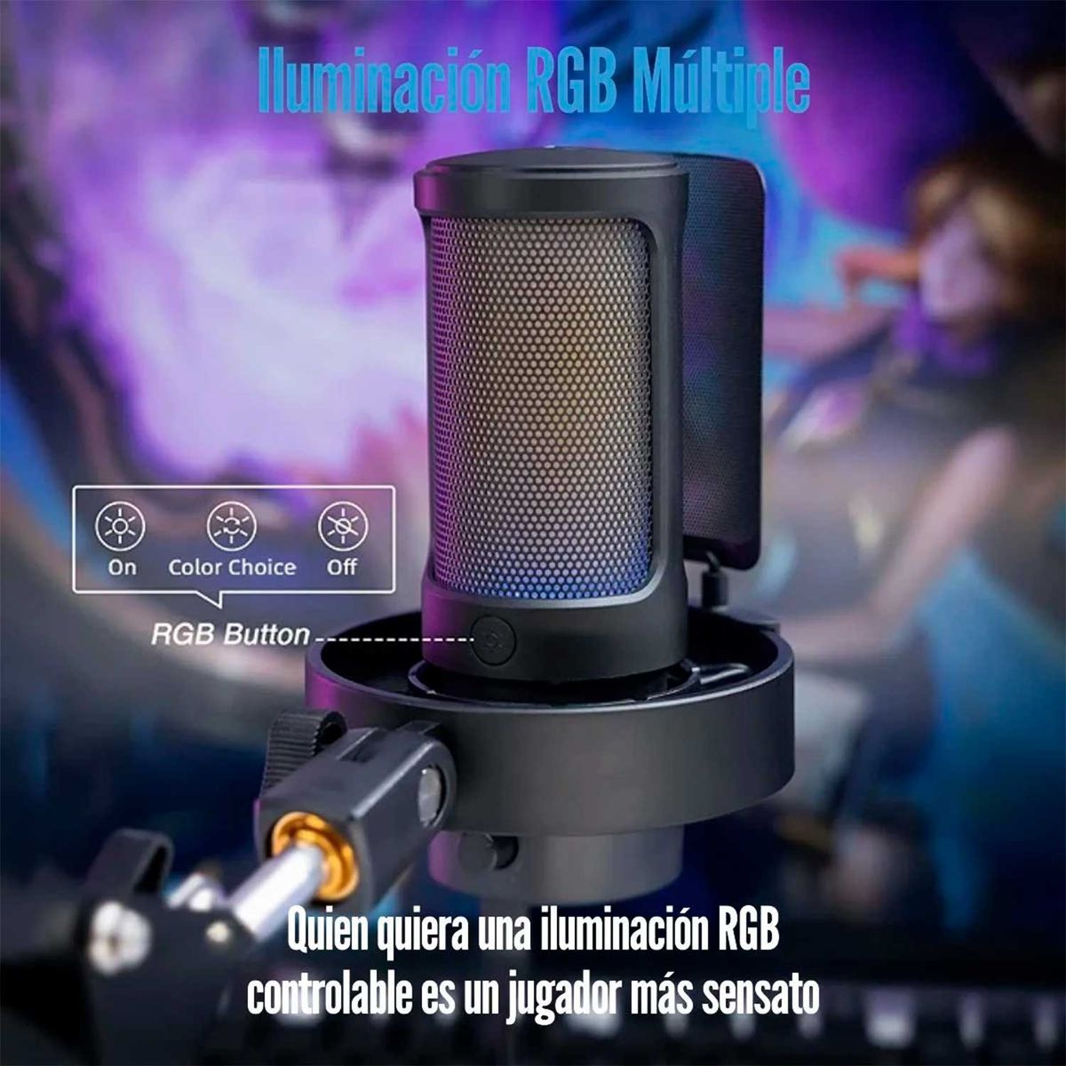 FIFINE - Microfono Gamer Fifine A8T Con Brazo Black