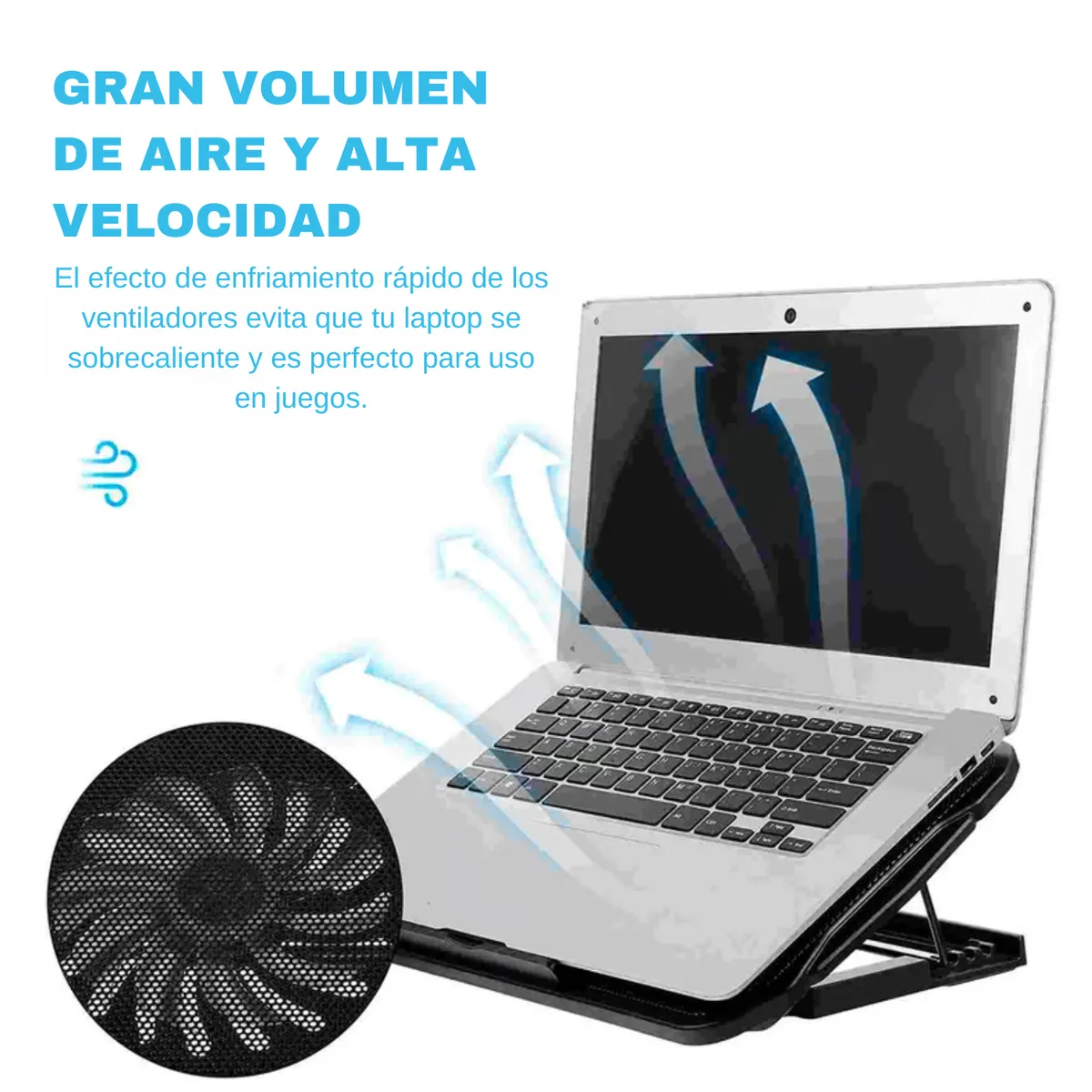 ROHS - Soporte Enfriador para Laptop N99 Ergonomía y Confort