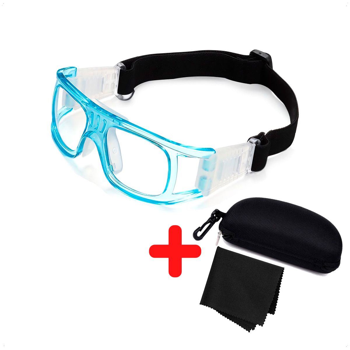 GENERICO - Lentes Montura Deportiva Protecion Deporte Futbol Baloncesto celeste