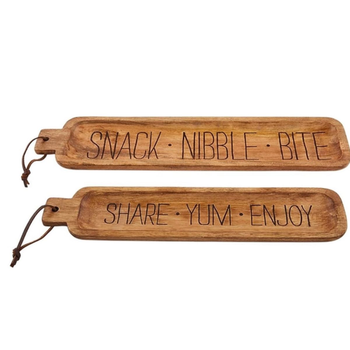 GENERICO - Set Bandejas tabla de piqueos madera Share Joy