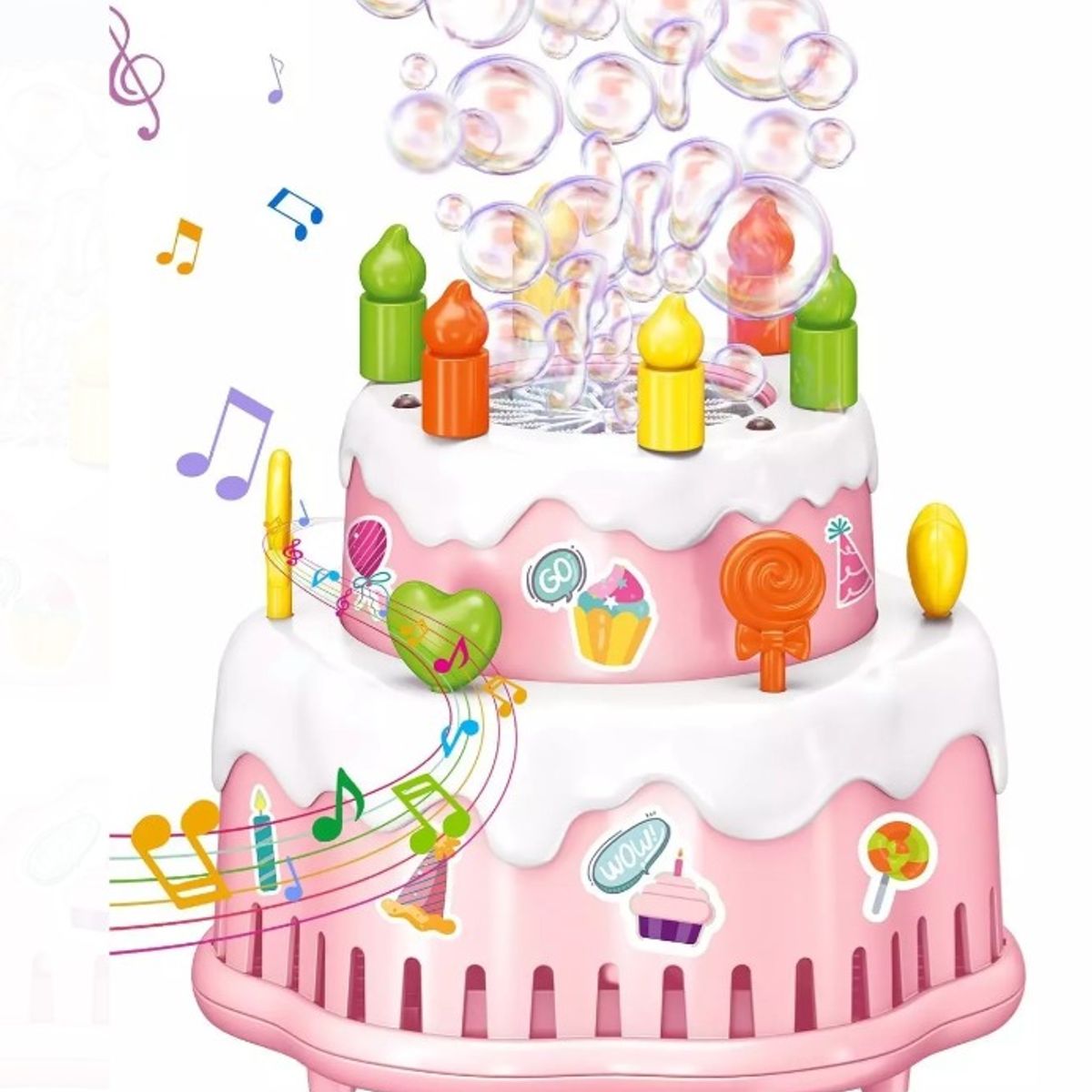 GENERICO - Juguete Torta de Burbujas Automática Happy birthday