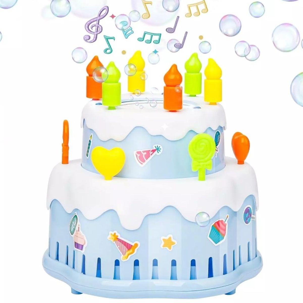 GENERICO - Juguete Torta de Burbujas Automática Happy birthday