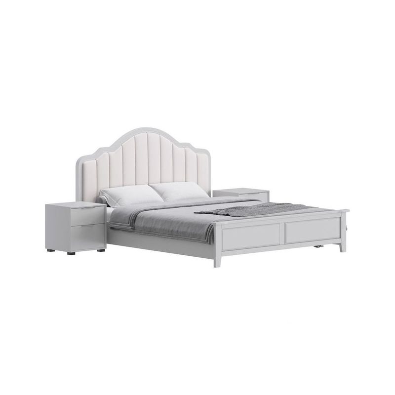 GENERICO - Cama Tapizada Laura - 2 Plz - Beige