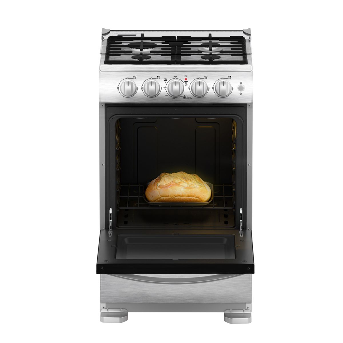 MABE - Cocina de Piso a Gas 52CM Inox Mabe CMP5140FX1