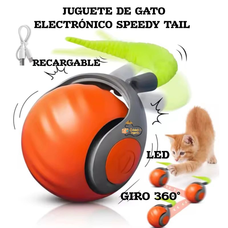 CAT - Pelota   Interactivo para gatos SPEEDY TAIL - RECARGABLE
