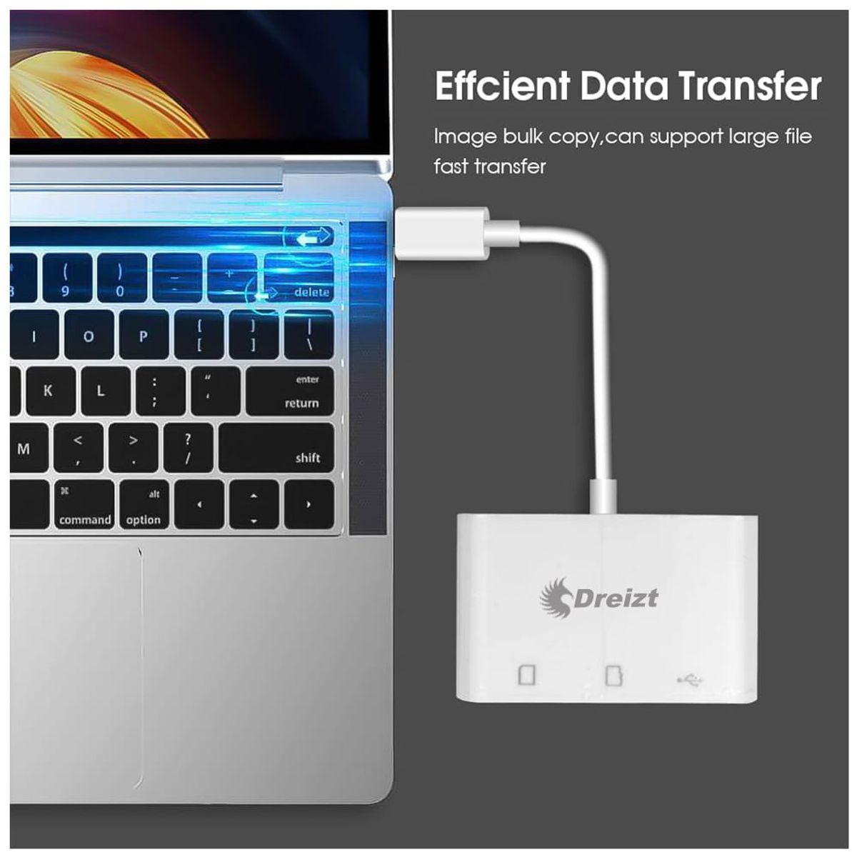 DREIZT - Lector De Tarjetas SD USB 3 En 1 Tipo Micro USB Dreizt ADC210017