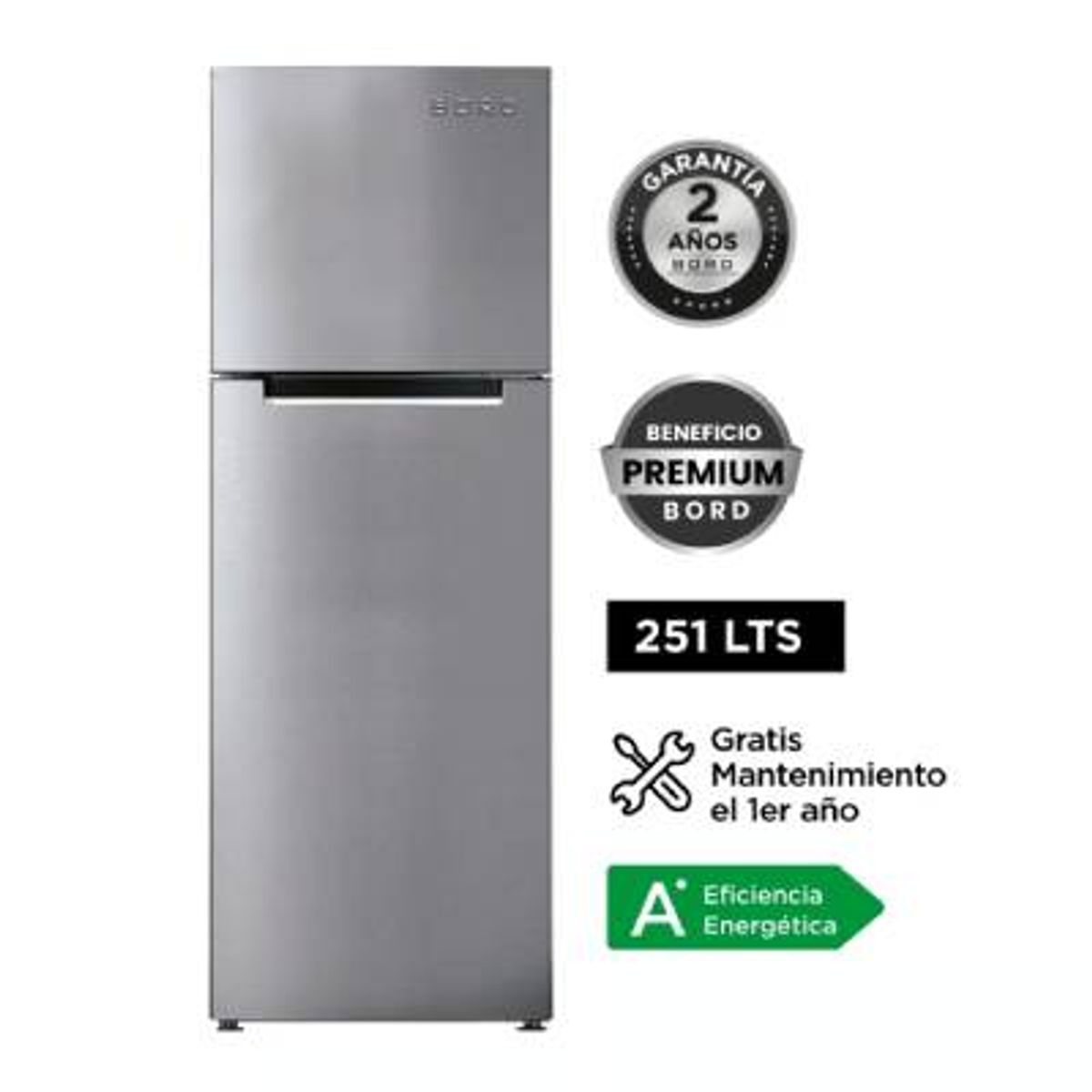 BORD - Refrigeradora Bord 251LT No Frost RE250NFIH