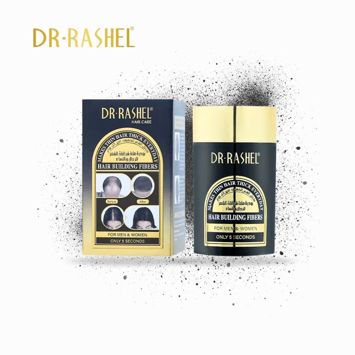 GENERICO - Fibra Capilar Aspecto más Natural DR Rashel - Negro