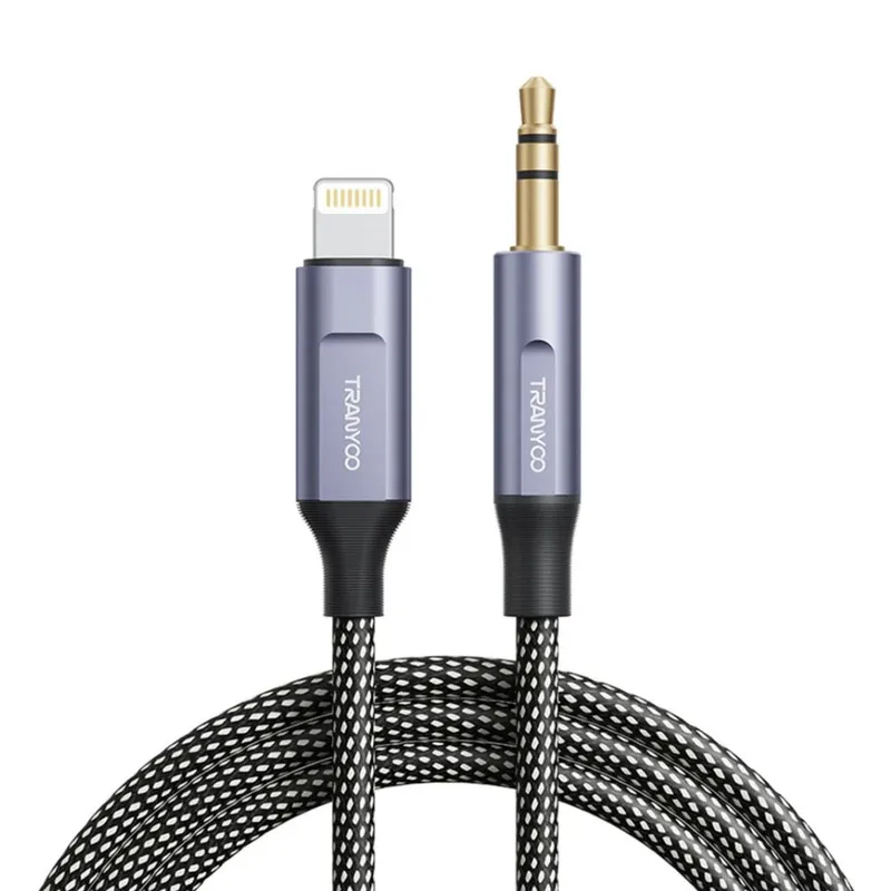 TRANYOO - Cable de Audio Lightning a 3.5 mm Trenzado Metálico TRANYOO T-E15
