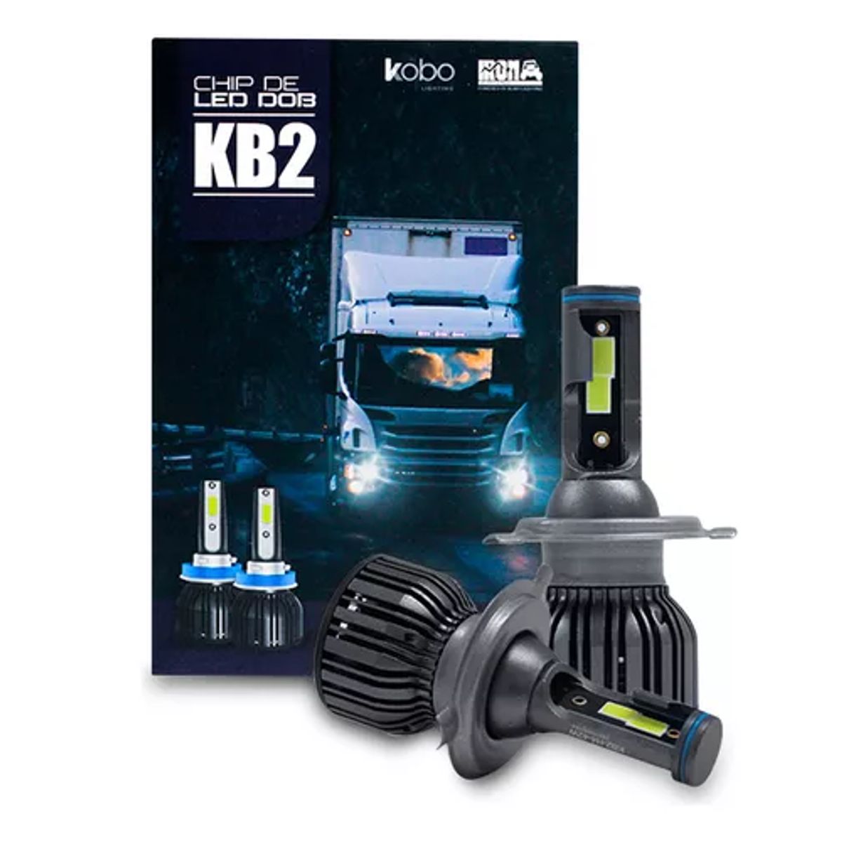 GENERICO - Kit Foco Led Kb2 Chip Dob 42w Cooler Gtx Auto Camion