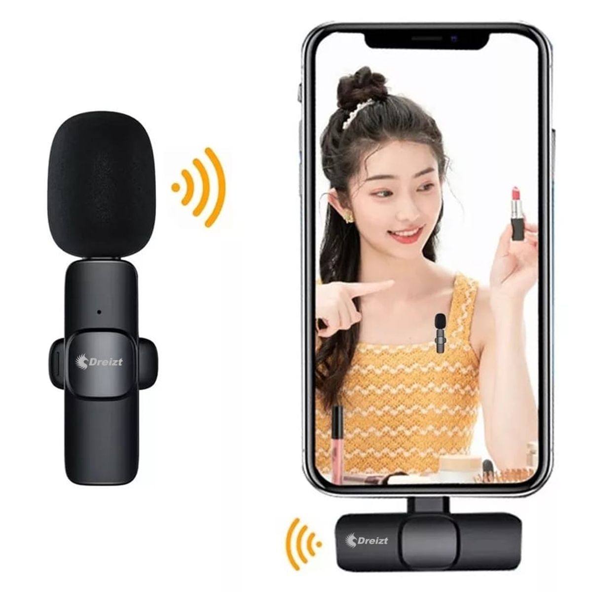 DREIZT - Micrófono Inalámbrico Lavalier Dreizt  Ideal para Video y Vlog