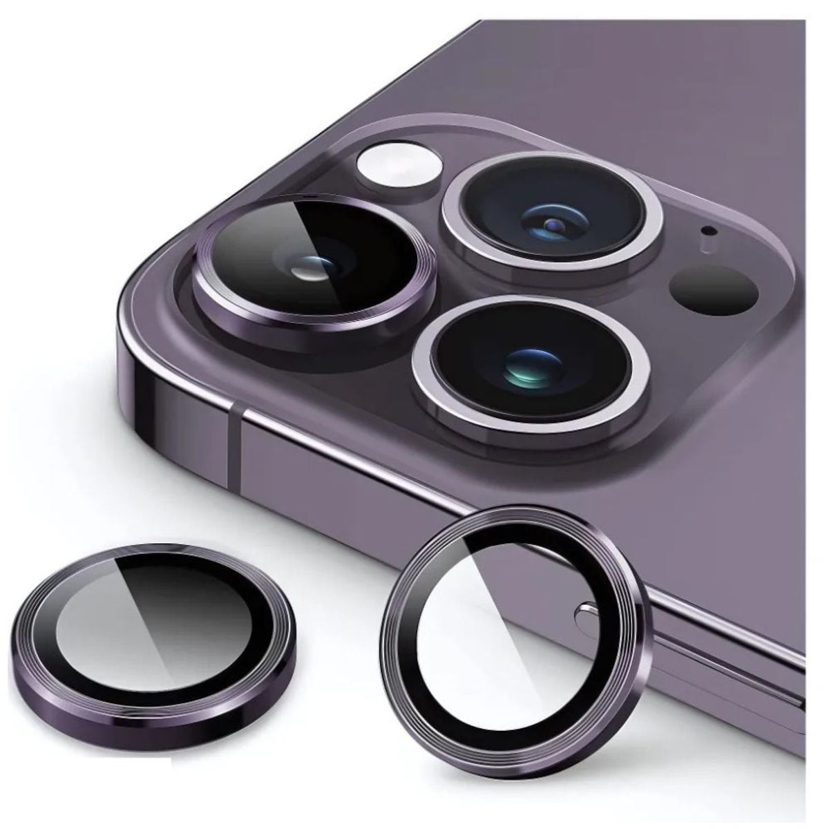 GENERICO - Mica de Cámara Color Morado para iPhone 14 14 PLUS