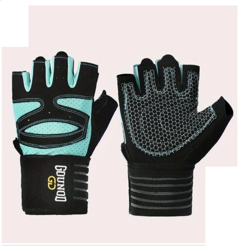 GENERICO - Guantes Deportivos para Pesas gym con Muñequera Talla S