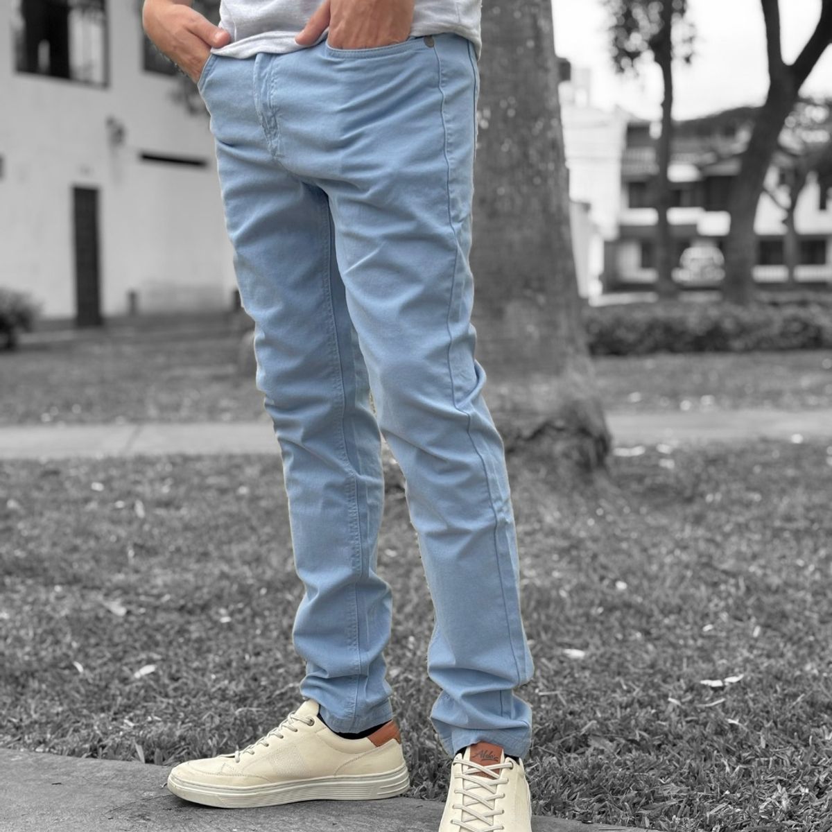 ALDO'S SINCE 1986 - 0101014057-ALDOS-PANTALON DRILL SKINNY DE EDICIÓN LIMITADA