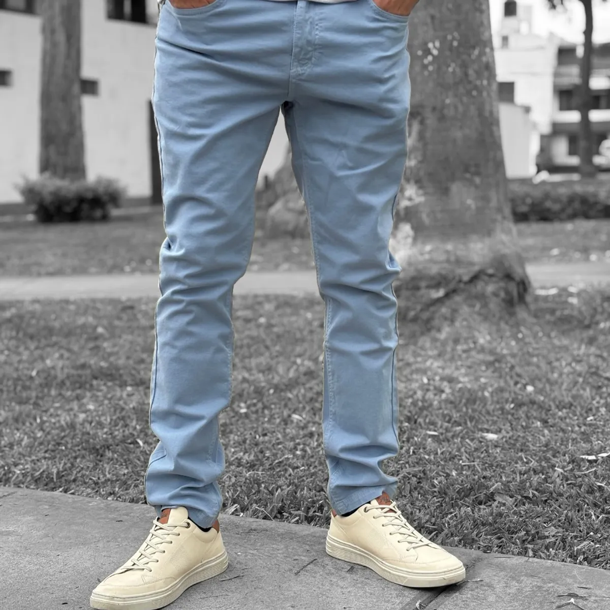 ALDO'S SINCE 1986 - 0101014057-ALDOS-PANTALON DRILL SKINNY DE EDICIÓN LIMITADA