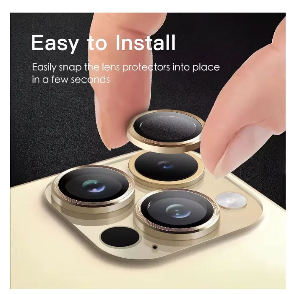 GENERICO - Mica de Cámara Color Dorado para iPhone 14 14 PLUS