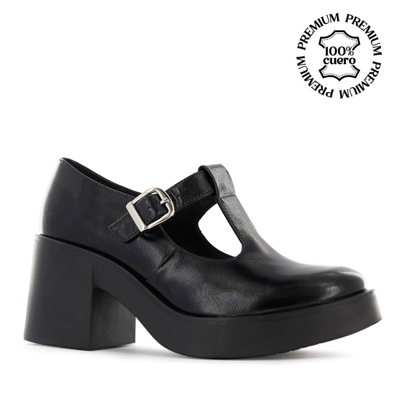 ECCO - Zapatos T-Strap Mujer Ecco Oletta02 Negro Cuero Charol
