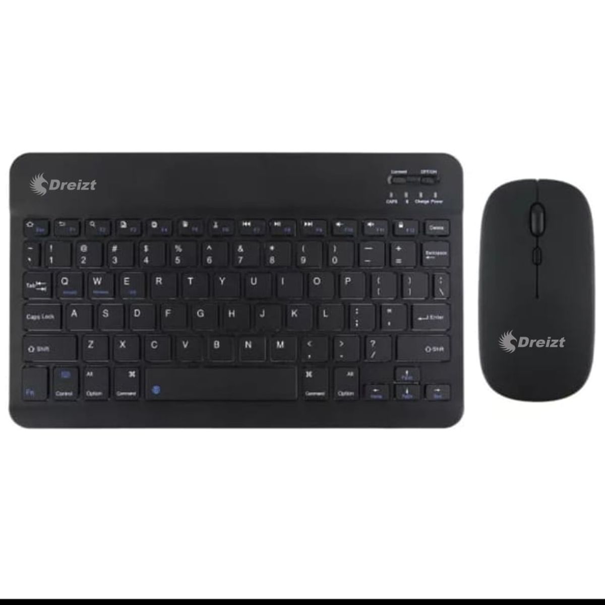 DREIZT - Kit Teclado y Mouse Bluetooth DT100 Negro