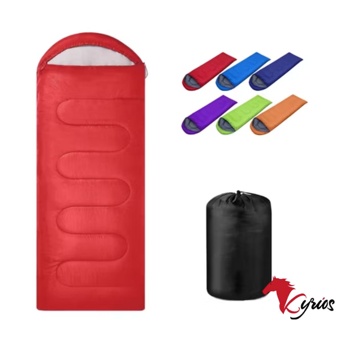 NO LOGO - Bolsa De 400 MG Color Rojo Para Acampar