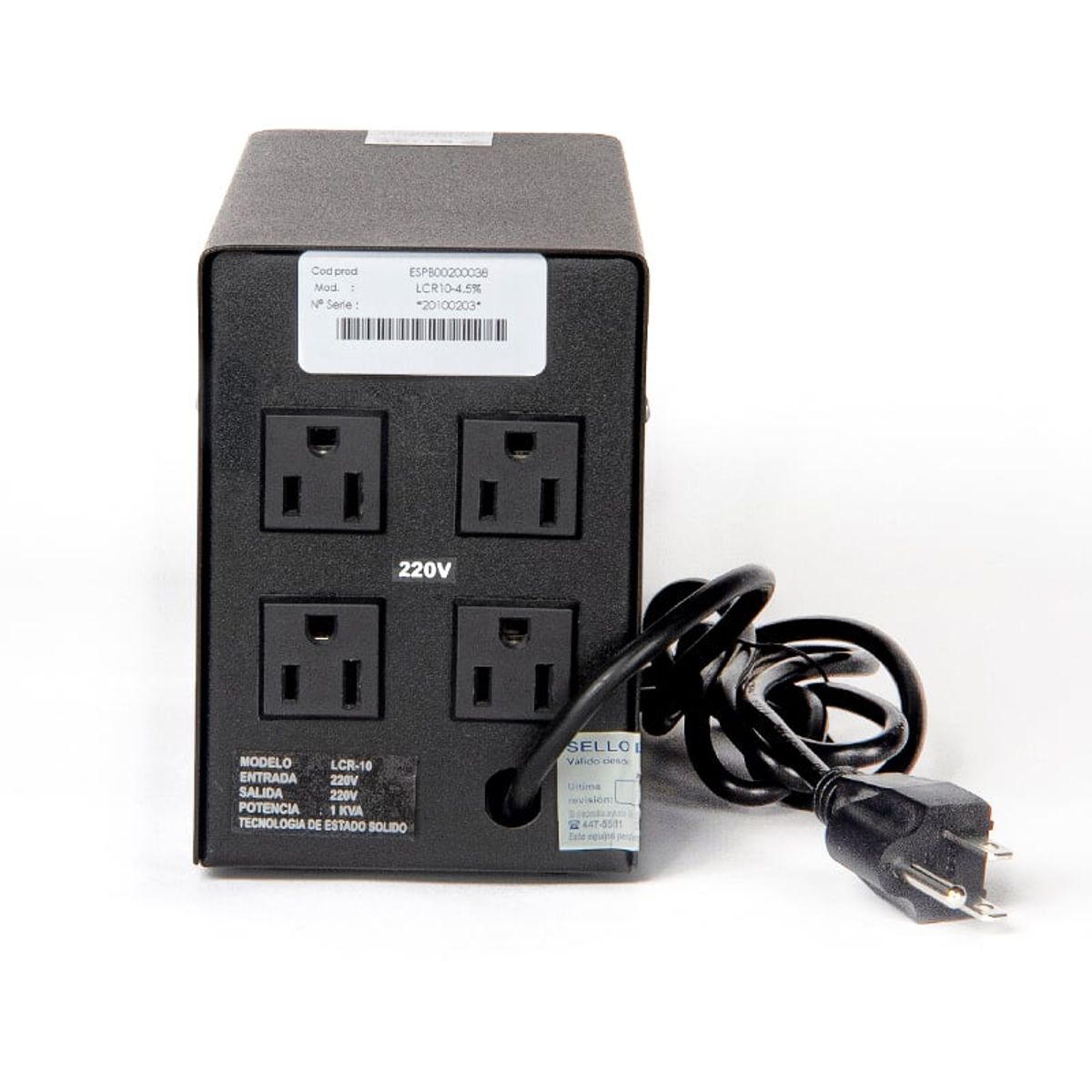 ELISE - Estabilizador Elise Ieda Poder Safe 1 5kVA 220VAC 4 tomas 220VAC