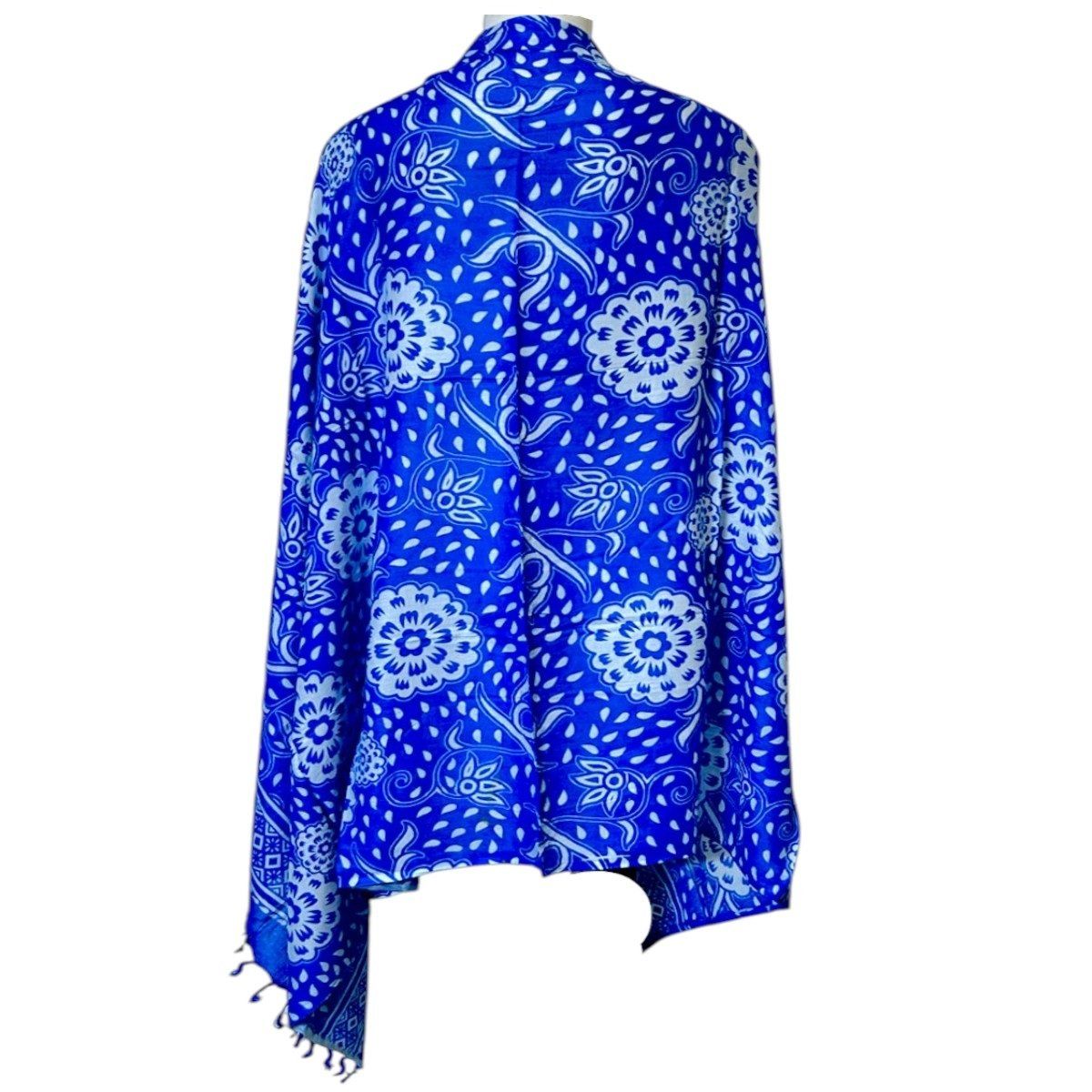 GENERICO - Pareo Pañoleta Cabo Blanco Azúl Con Blanco