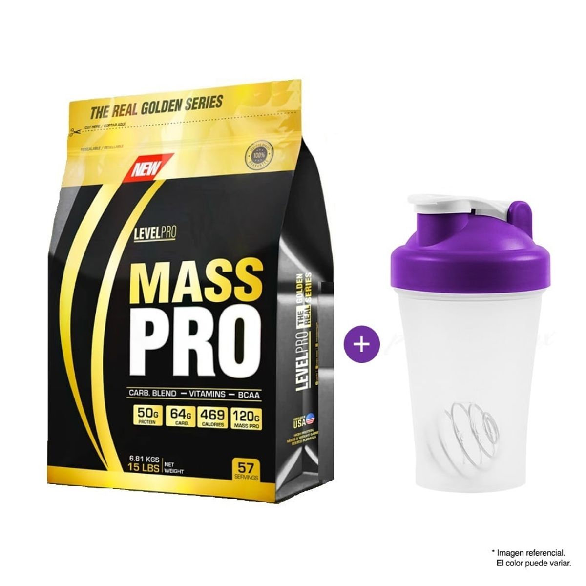 LEVEL PRO - MASS PRO SUERO DE LECHE 6.81 KG CHOCOLATE