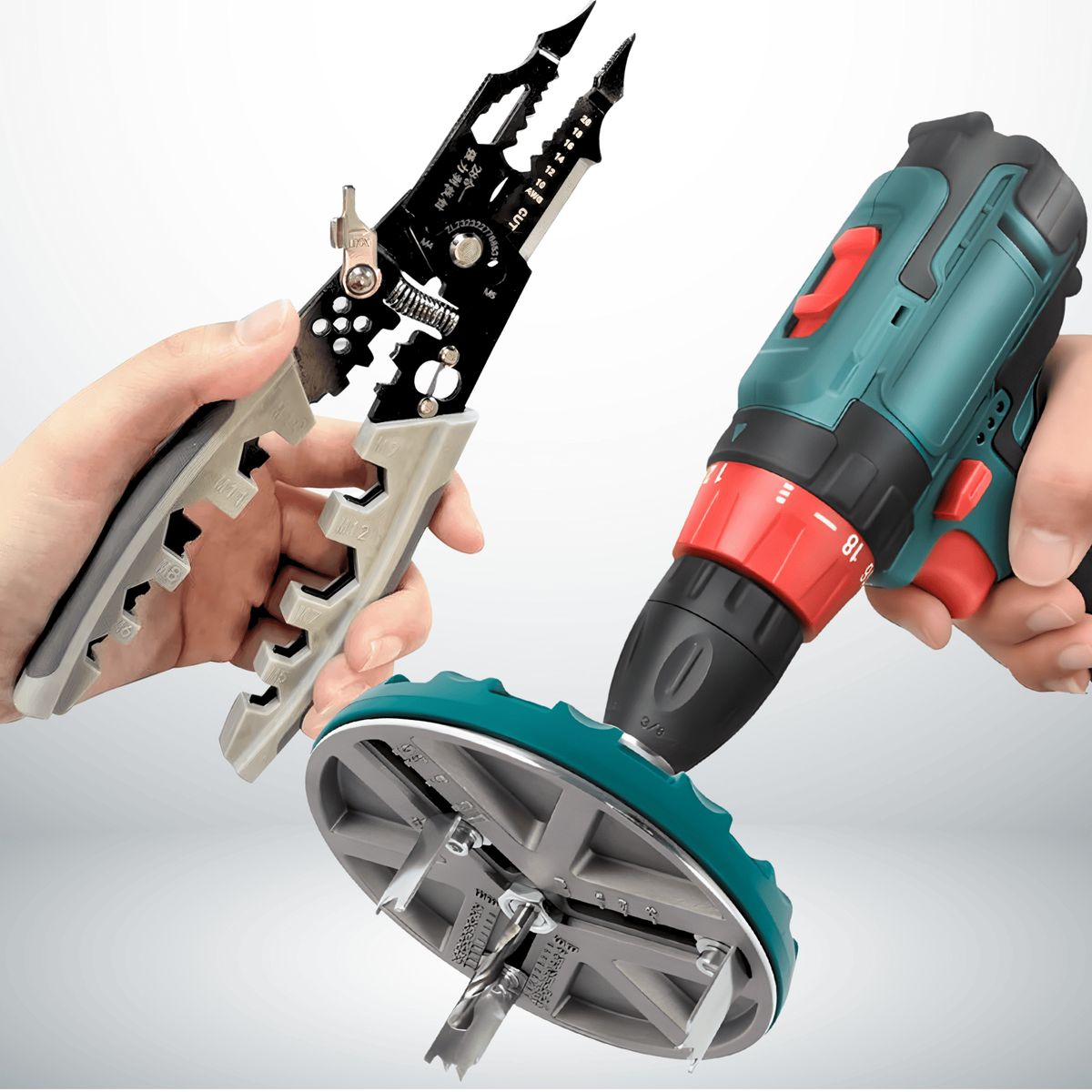 ROSH - Kit Profesional  Alicate Multiuso + Adaptador para Perforaciones