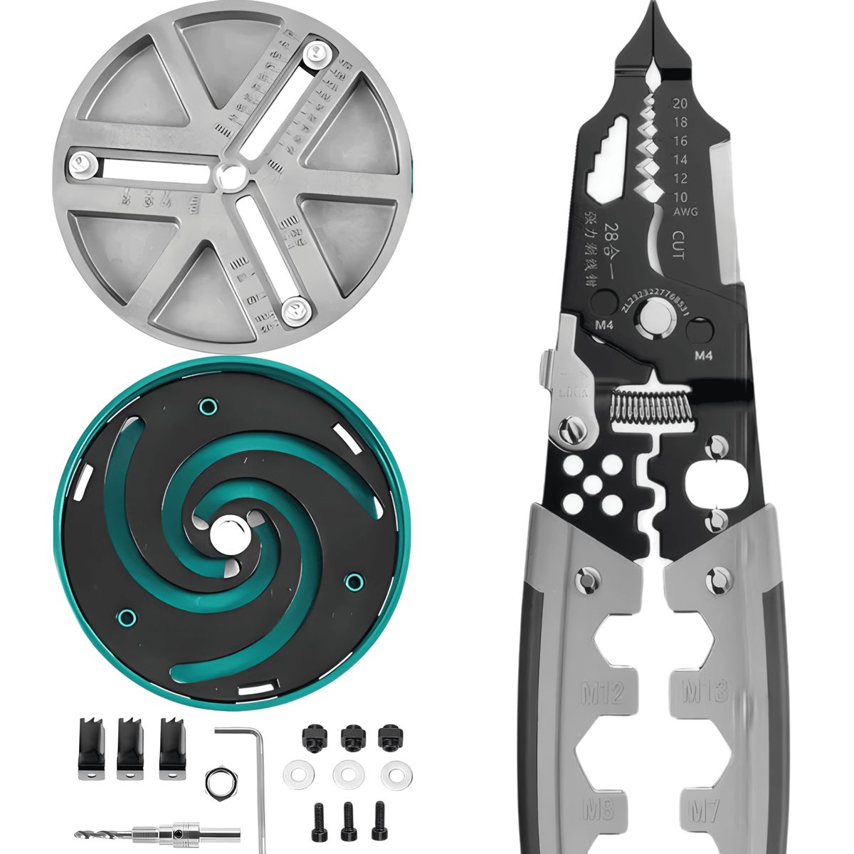 ROSH - Kit Profesional  Alicate Multiuso + Adaptador para Perforaciones