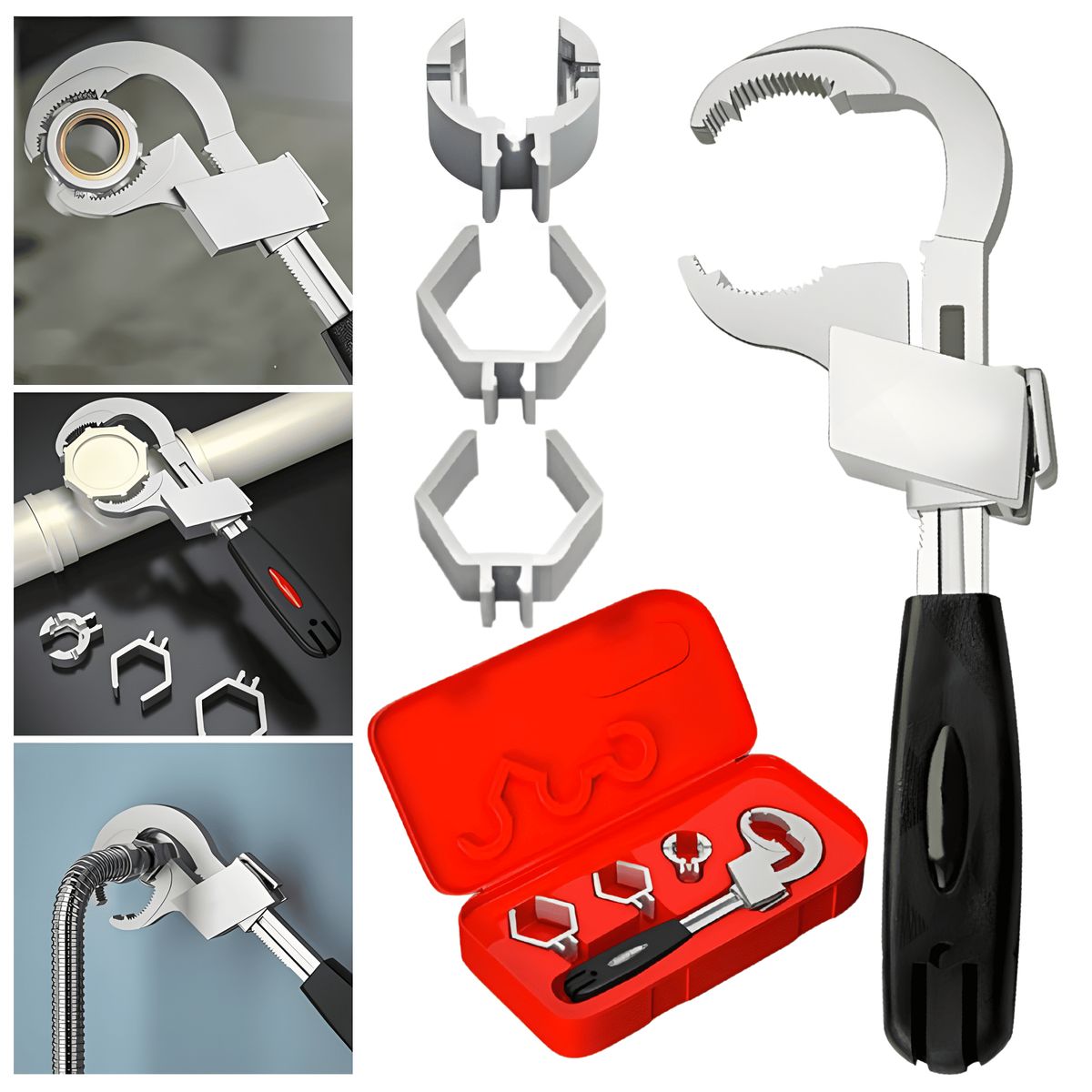 ROSH - Kit de Herramientas Premium  Alicate + Llave de Gasfitería