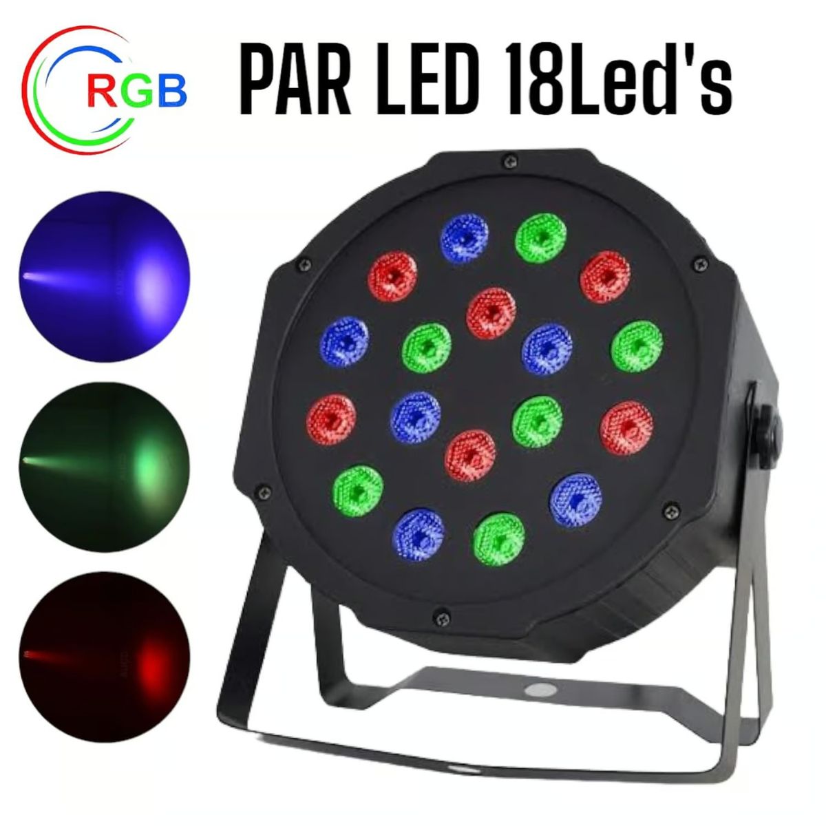 OEM - Par LED 18Leds de 3Watts de RGB AutoSound DMX520 Reflector Luces Color