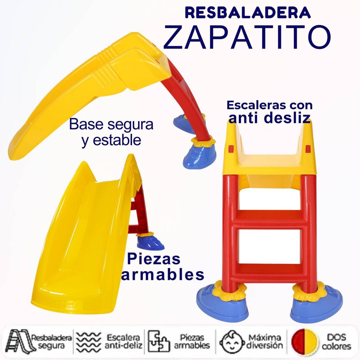 GENERICO - Juego Didactico Resbaladero Zapatito RojoAmarillo