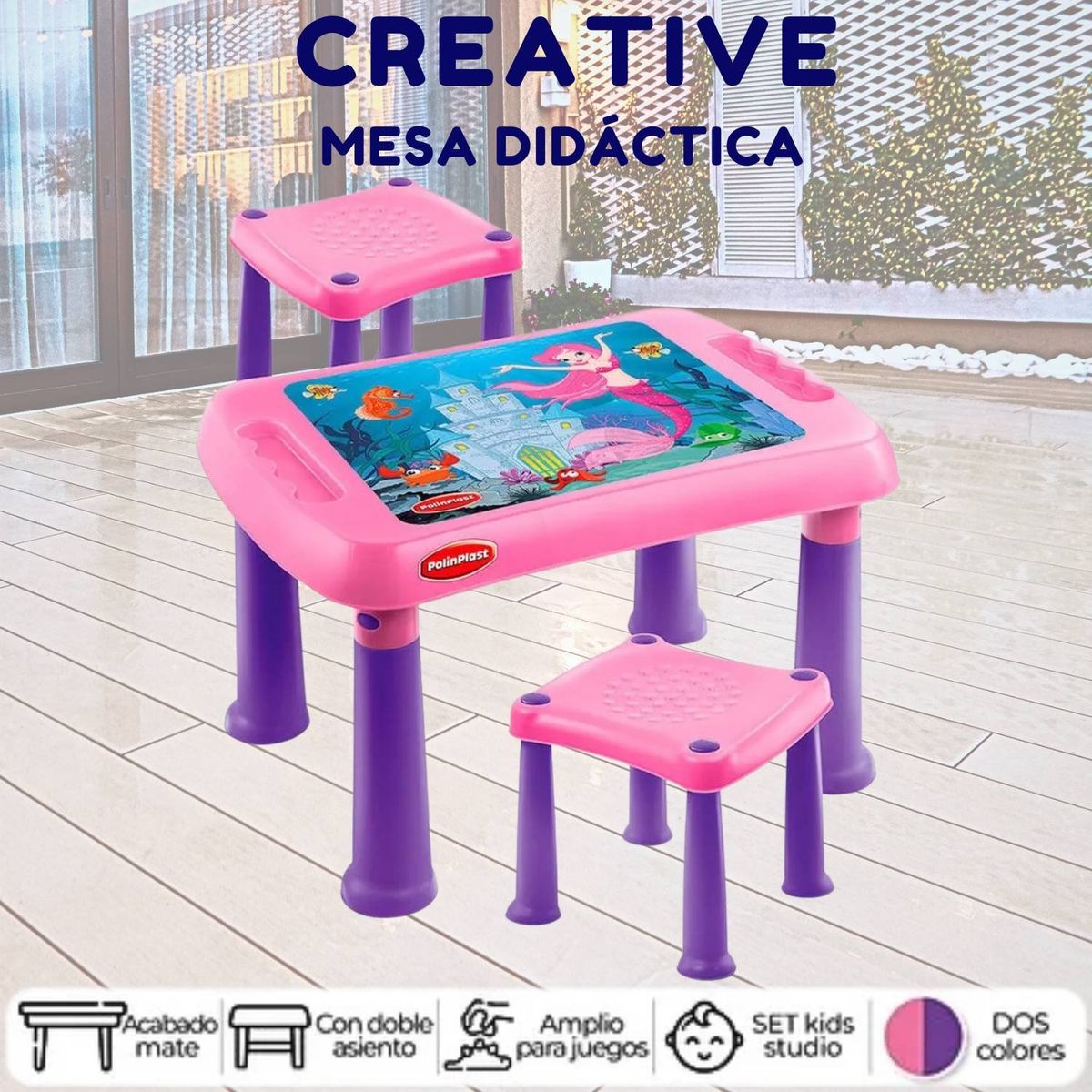 GENERICO - Mesa Creative Didactico Morado Fucsia