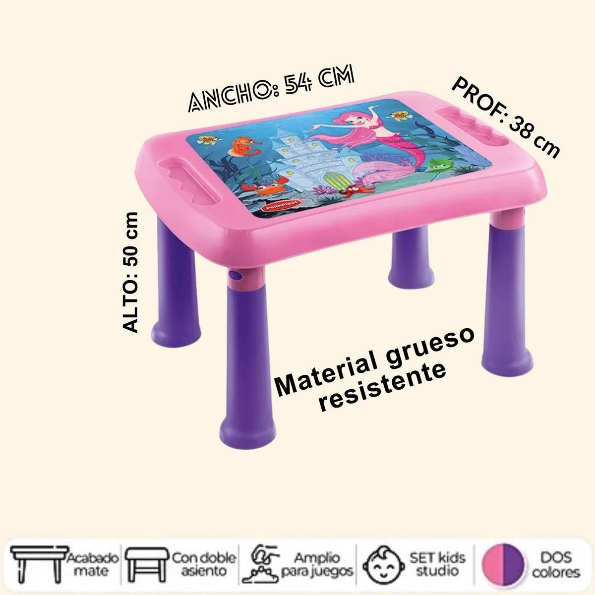 GENERICO - Mesa Creative Didactico Morado Fucsia