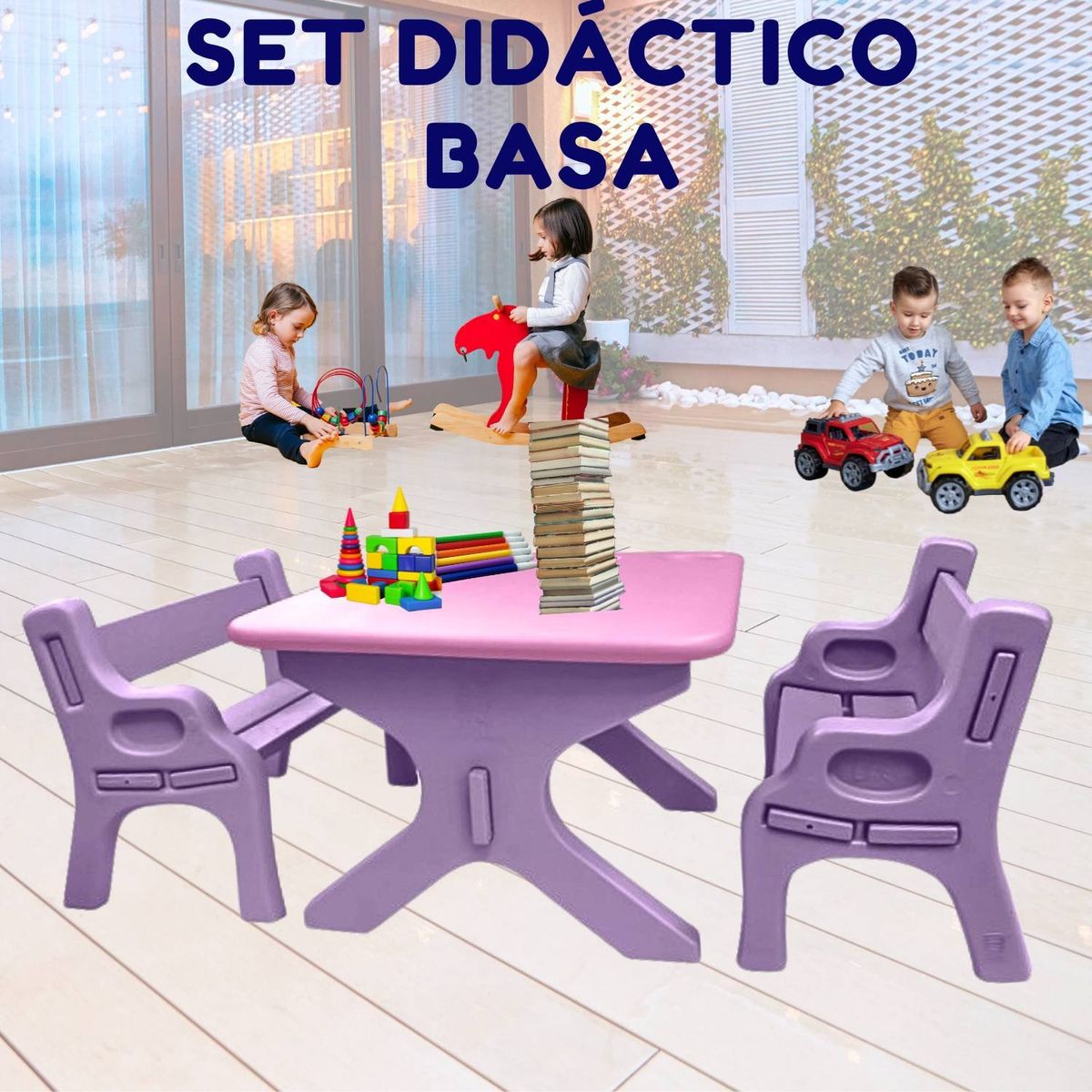 GENERICO - Set Didactico Basa Morado Fucsia