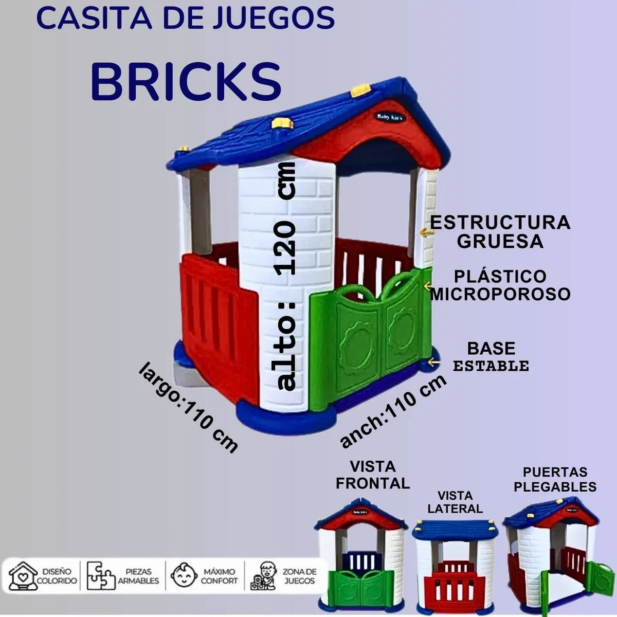 GENERICO - Casita De Juegos Bricks Baby Kits Muti Color