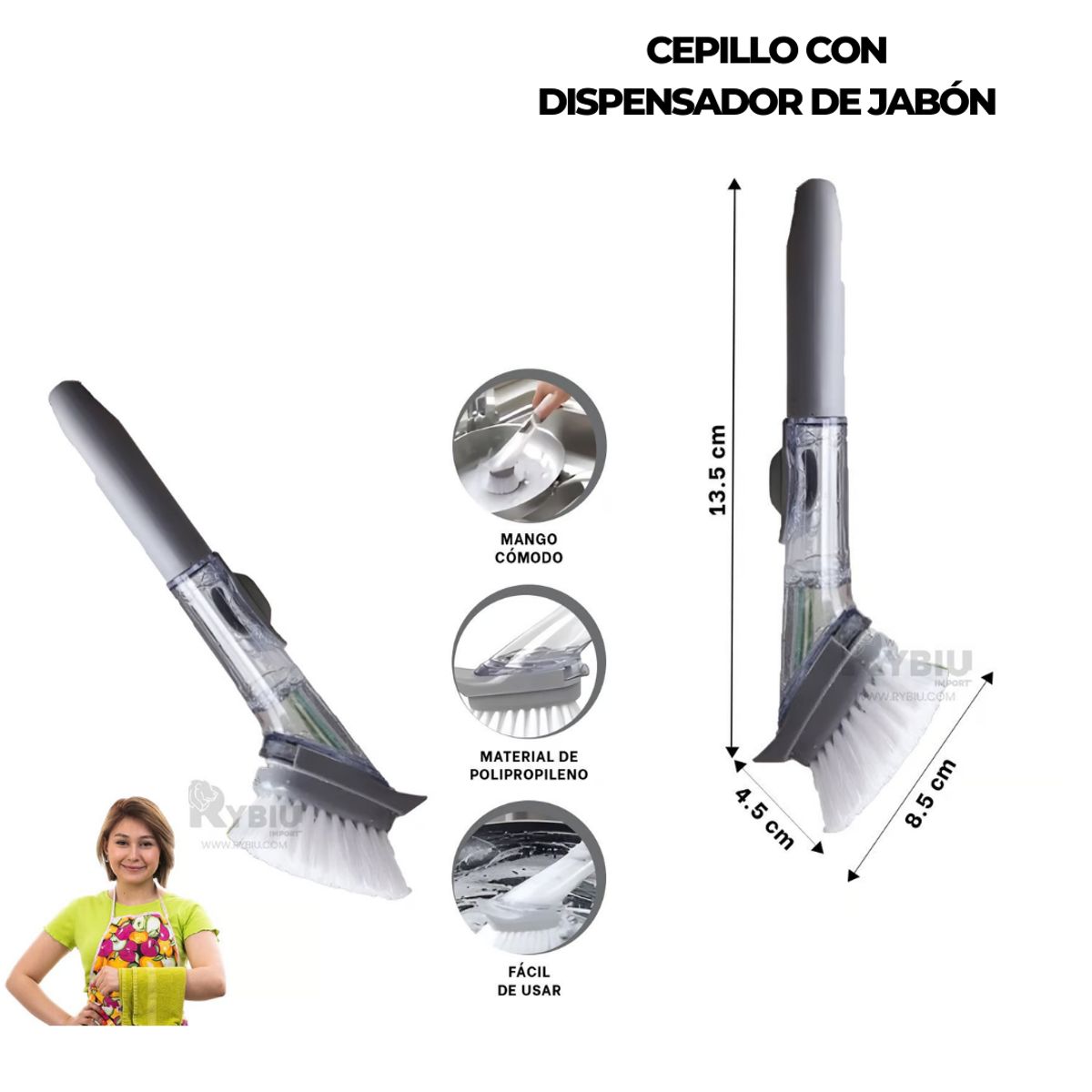 GENERICO - CEPILLO  CON DISPENSADOR DE JABON