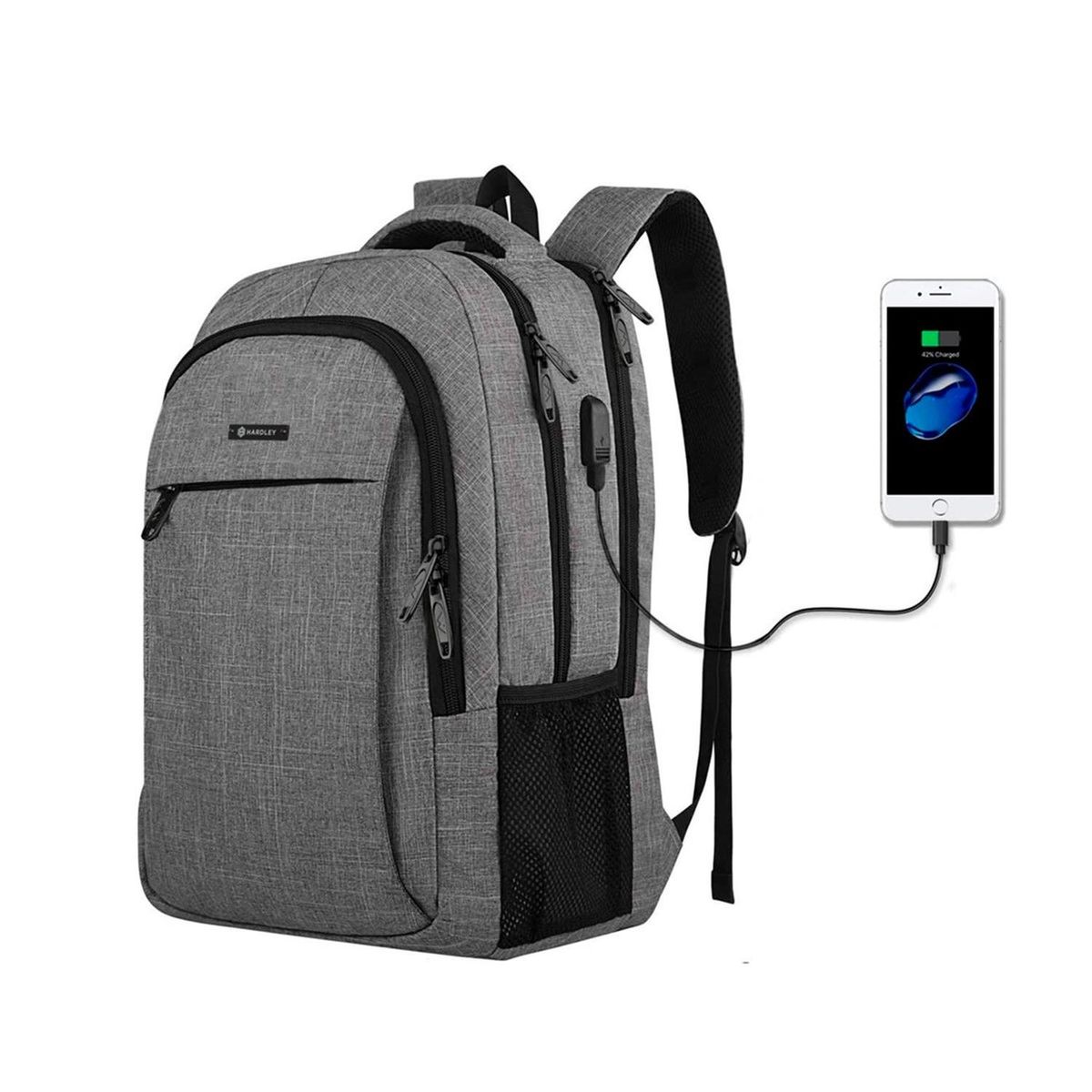 GENERICO - Mochila laptop Hardley Phantom - Gris - Mediano