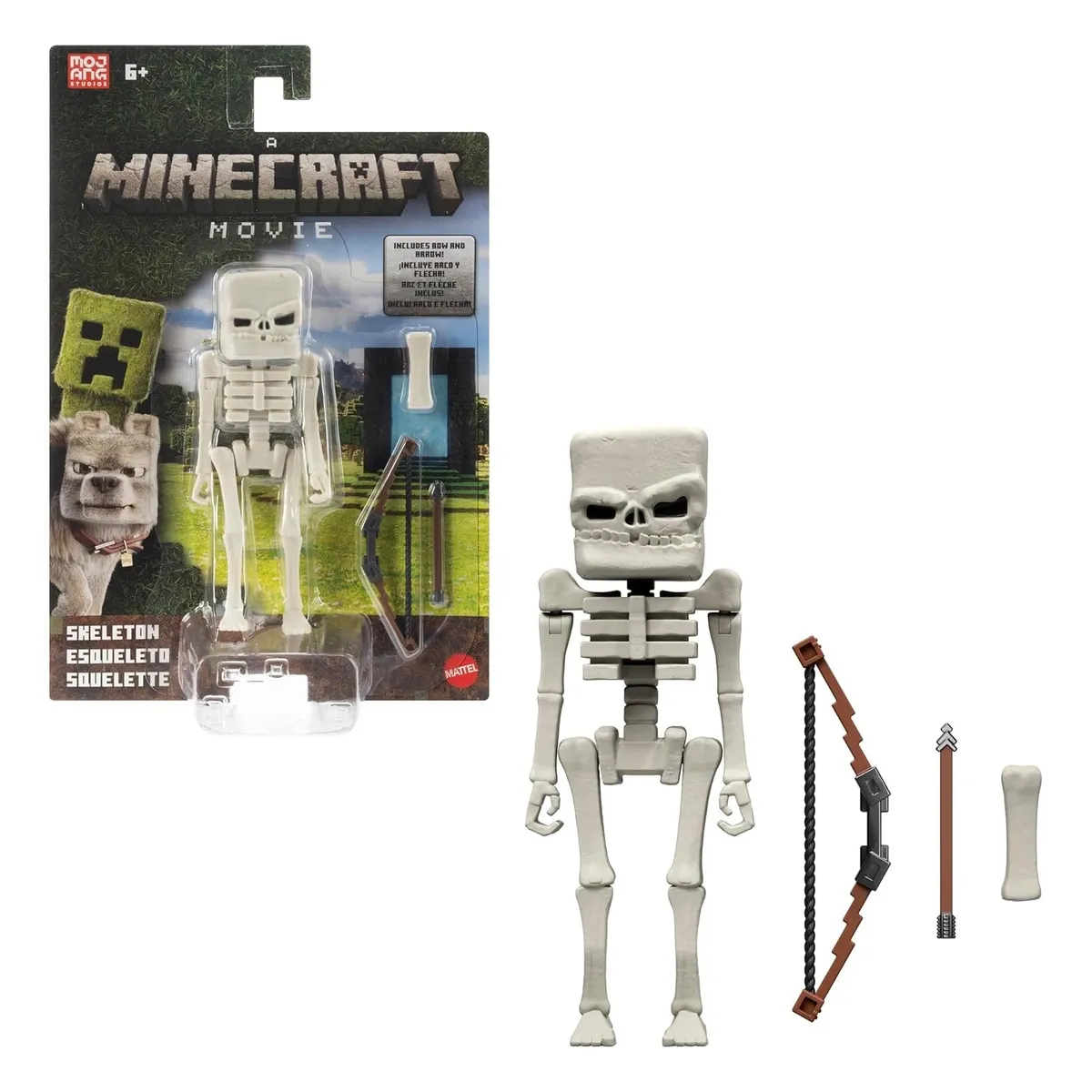 MINECRAFT - Minecraft La pelicula Juego de figuras de acción Esqueleto